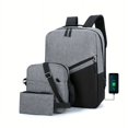 thumbnail image 1 of Ensemble de 3 Pcs Sac à Dos Élégant pour Homme Grande Capacité pour Affaires, Voyage et Ordinateur, 1 of 5