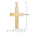 thumbnail image 3 of Men's Gold Cross Pendant in 14K Yellow Gold, Medium - No Chain, 3 of 4