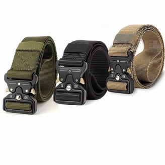 Whippy Nylon Belt for Men, Black Web Belt, Heavy Duty Quick