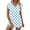 #079-Blue, variant on Women's Spring Summer Polka Dot Print V Neck Blouse Ruffle 3/4 Sleeve Tops Loose Flowy Soft Fabric Casual Fashion Daily Office Wear Gift