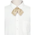 thumbnail image 4 of INSPIRE CHIC Women's Satin Adjustable Pre-Tied Double Layer Collar Bow Tie for Uniform Shirt Champagne One Size, 4 of 5