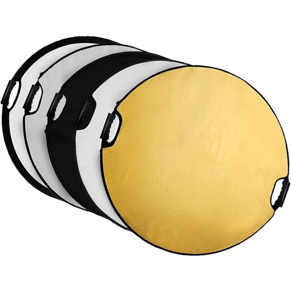 Selens 5-in-1 43 Inch (110cm) Portable Handle Round Reflector Collapsible Multi Disc with Carrying Case for Photography