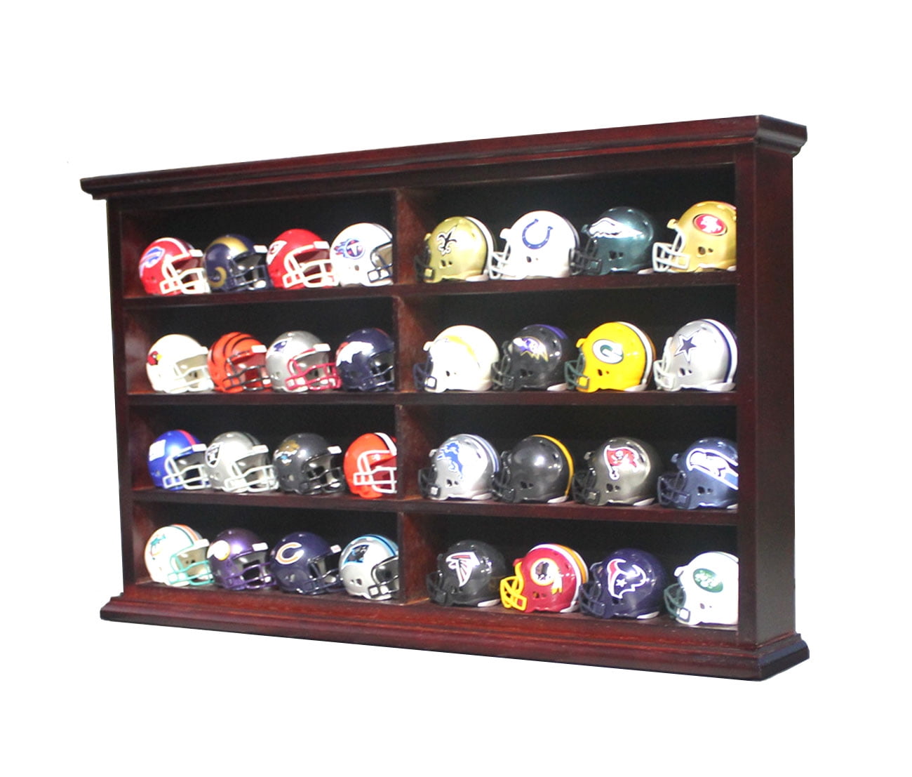 MH07-BL Pocket Pro Gumball Football Mini Helmet Display Case Stand Wall Cabinet 