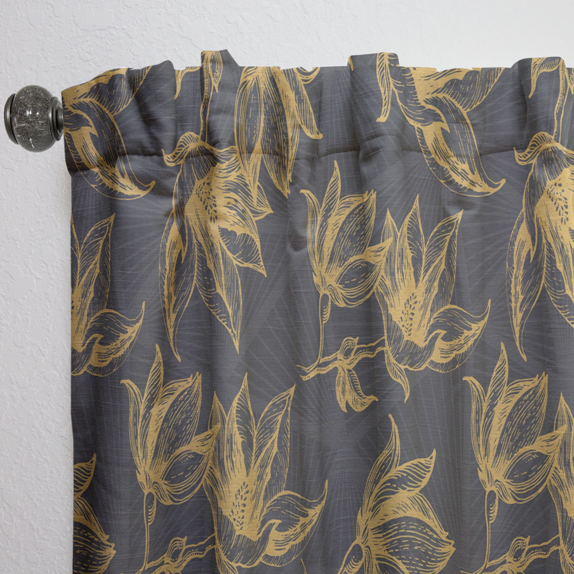 Designart 'Bituminous Bloom VII' Modern & Contemporary Curtain Panel