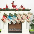 thumbnail image 3 of Print Christmas Stockings 18 Inch Personalized Xmas Stocking Hanging Santa Stockings Christmas Ornament for Family Holiday Party Fireplace Decorations Gifts, 3 of 9