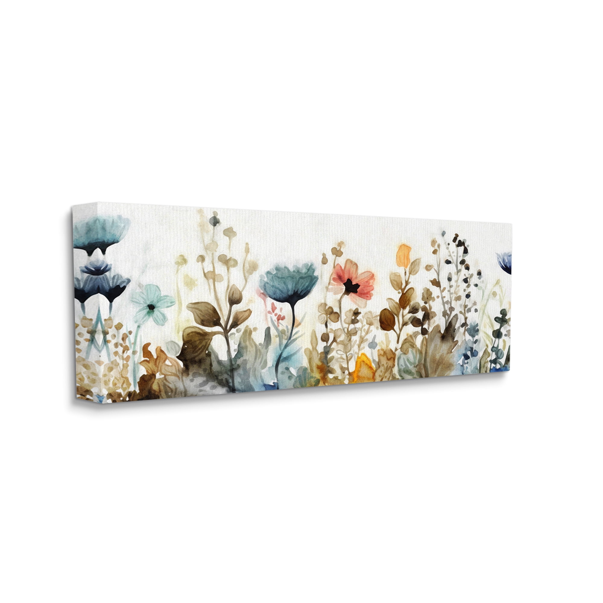 Stupell Industries Earth Tones Garden Blooms Botanical & Floral Painting Gallery Wrapped Canvas Art Print Wall Art, 40 x 17