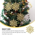 thumbnail image 4 of 6 piezas coloridos copos de nieve decoración colgante árbol de Navidad brillo copo de nieve colgantes, 4 of 8
