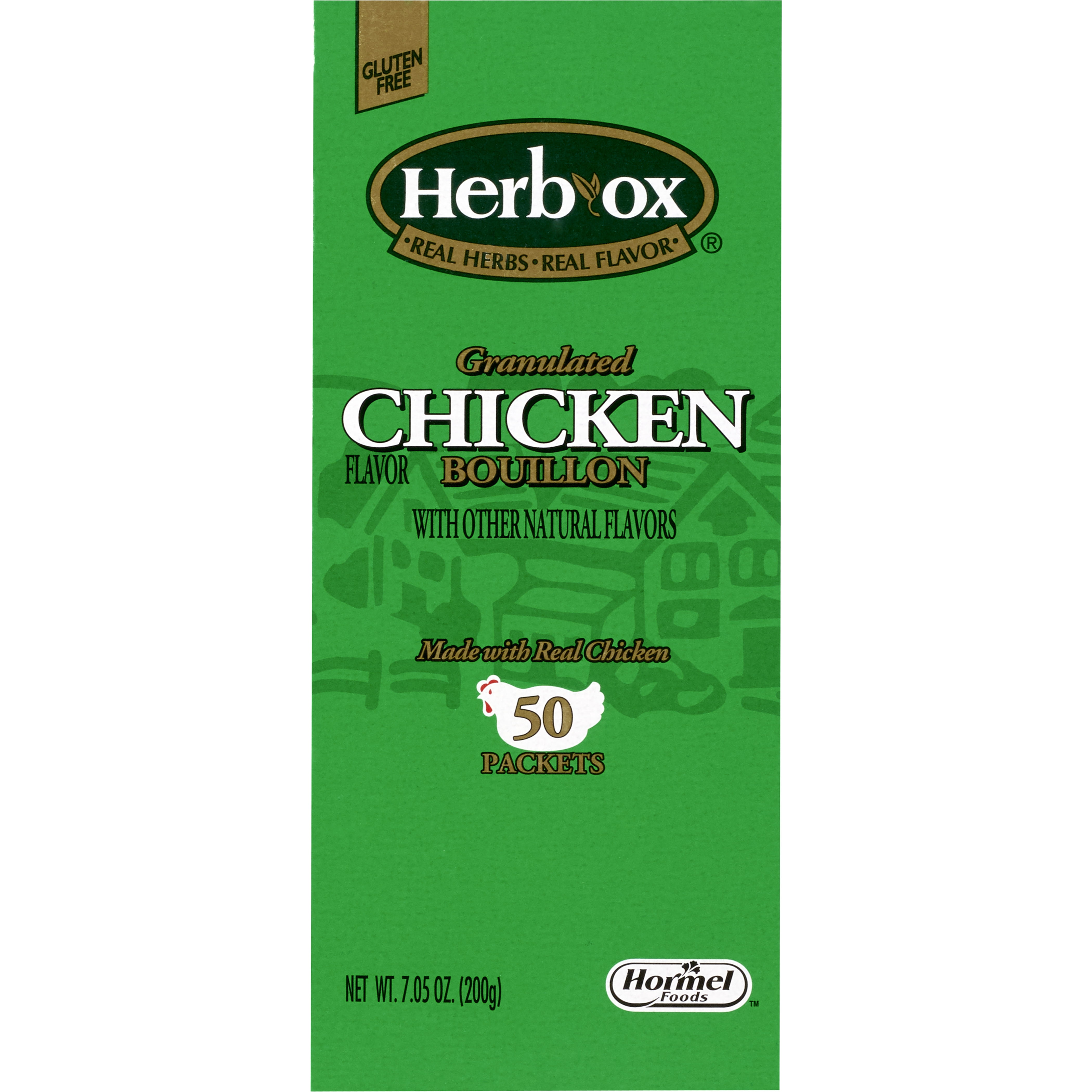 HerbOx Instant Broth Chicken Flavor 7.5 oz. Packet 50 Ct