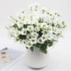 thumbnail image 1 of Flores artificiales rojas, blancas, amarillas, rosas y naranjas | Flores artificiales de plástico para decoración del hogar | Ramo decorativo de 31 cm para uso en interiores y exteriores, 1 of 6