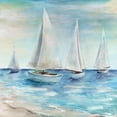 thumbnail image 3 of Dunlap, Marilyn 20x20 Black Modern Framed Museum Art Print Titled - Shore Sailing, 3 of 5