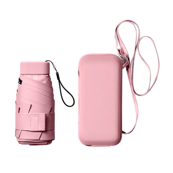 Fiudx Paraguas de Bolsillo Anti-Uv, Diseño Plegable Compacto, Protección Solar Portátil, Apertura Manual, Mango de Aleación Ligero, Uso En Exteriores En Verano, Accesorio de Viaje, 90 Cm de Diámetro,