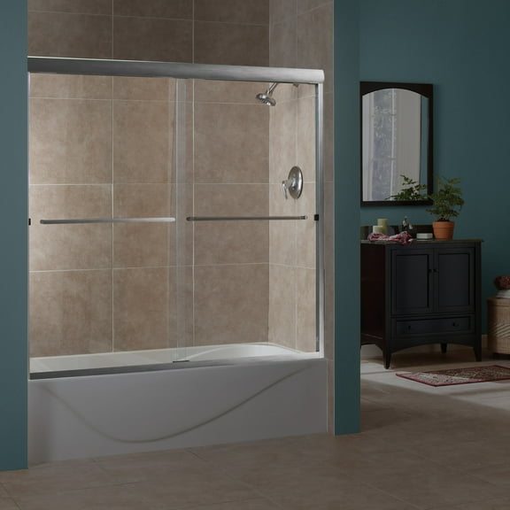 Miseno Mtdc6060 Azul 60" High X 60" Wide Sliding Framed Shower Door - Nickel