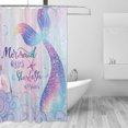 thumbnail image 2 of JOOCAR Mermaid Tail Fish Scale Shower Curtain for Bathroom Decor 72Wx72H Inch Colorful Ocean Theme Kids Girls Home Accessories, 2 of 7