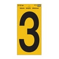 thumbnail image 3 of Hy-Ko Reflective Vinyl Number Sign - Self-Adhesive, Black, 5 In., Number 3, 1 Pc., 3 of 4