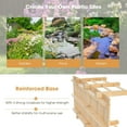 thumbnail image 6 of ReunionG 5FT Wooden Garden Bridge, Arc Footbridge Landscaping w/Double Handrails, Decorative Pond Bridge Walkway for Outdoors, Backyard, Stream, Creek (Natural), 6 of 7