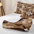 thumbnail image 4 of Homewish Vintage Labrador Retriever Quilt Full,Camo Dog Full Bedspread Sets,Brown,3pcs, 4 of 7