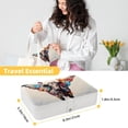 thumbnail image 5 of Butterfly PU Leather Jewelry Display Box with Removable Compartment, Portable Necklace and Bracelet Holder, 5 of 6