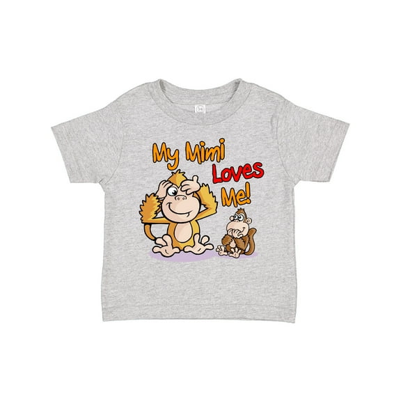Inktastic My Mimi Loves Me Monkey Boys or Girls Toddler T-Shirt