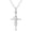 silver D, variant on Necklaces for Women 2026 Fashion Shiny Rhinestone Christian Cross Pendant Necklace Jewelry Gift