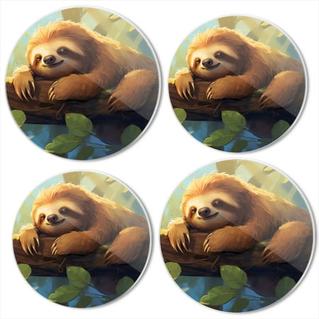 

Bahomeck Electric Stove Burner Covers Set Of 4 Cute Cartoon Sloth Sitting On The Branch Metal Gas Stove Burner Covers Protecting Gas Stoves 8 Inch And 10 Inch