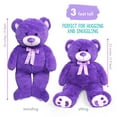 thumbnail image 4 of LotFancy Giant Teddy Bear Stuffed Animal, Gift for Girls Girlfriend Wife, Purple, 39", 4 of 8