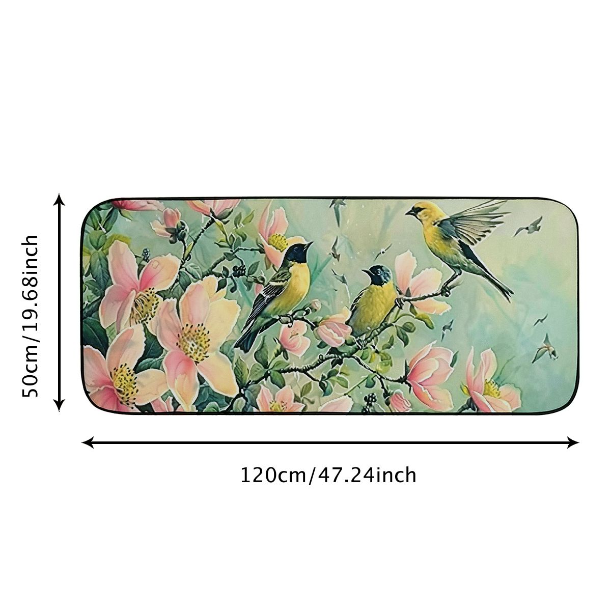 Heduofu Crowded Dogwood Doormat – Decorative Door Mat, Door Mat with Non-Slip Rubber Backing, Easy Cleaning, Traps Dirt, for Entry, Patio, Garage 19.68*47.24 in