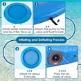 thumbnail image 5 of TLSUNNY 8FT Inflatable Water Hammock, Round Floating Ring for Adults, Pool Lake River Beach Relaxation Island Platform Dock, 700lbs, 5 of 10