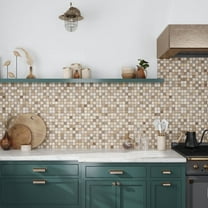 Artisana 12 x 12 in. Textured Beige and Taupe Stone Mosaic Square Wall and Floor Tile (5 sq ft/case) - 5 Pack