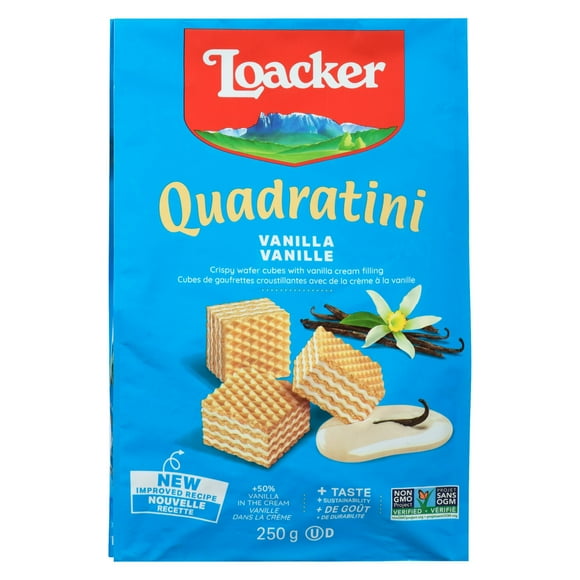 Bouchées de gaufrettes à la vanille Quadratini Loacker 250 g