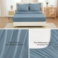 thumbnail image 5 of California King Comforter Set Grayish Blue - 7 Pieces Bed in a Bag Cal King Bedding Comforter Sets, Tufted Lightweight Fluffy Bed Set with Comforter, Sheets, Pillowcases & Shams, 5 of 14