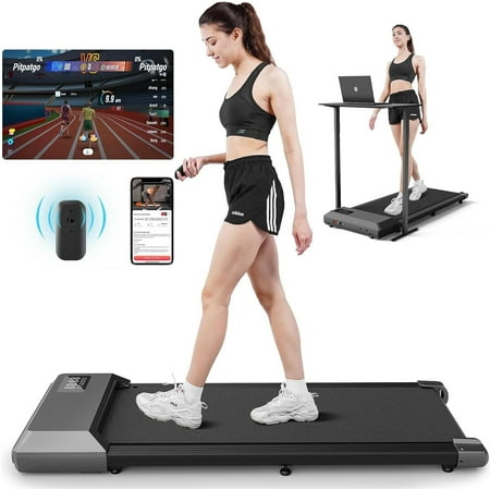 YDZJY Walking Pad Treadmill 2.5Hp  35.43*16.14 Walking Area Ultra-Quiet with Smart APP-Under Desk Treadmill 2 in 1 Walking with Remote Control LED Display(Gray)