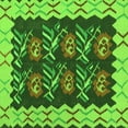 thumbnail image 1 of Ahgly Company Indoor Square Abstract Green Contemporary Area Rugs, 5' Square, 1 of 1
