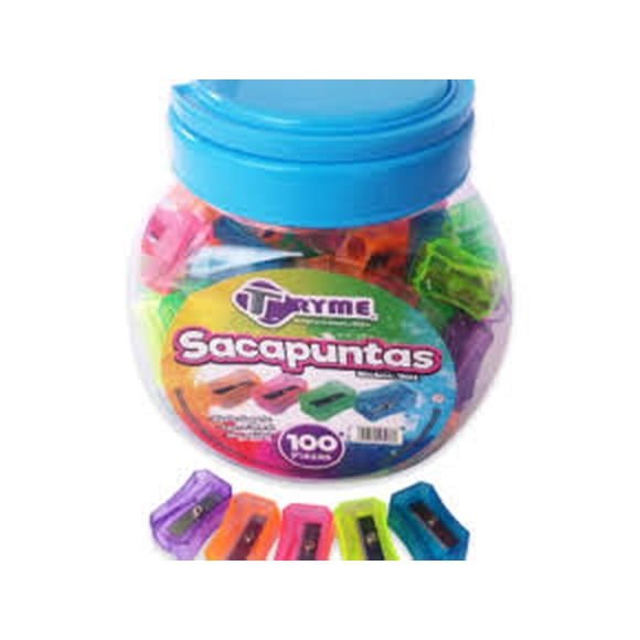 Tryme Sacapuntas de Colores 100 piezas