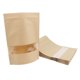 thumbnail image 1 of 50x Kraft Stand Up Food Bag Bolsa Resellable con Muesca Y Ventana Mate - 2 20x30 + 5 Sunnimix Bolsas Kraft de Sellado de Papel, 1 of 8