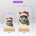 thumbnail image 5 of Hello Winter Siamese Frosty Morning Walk Welcome Snowy Christmas Acrylic Plaque Sign Ashwood Base Cat Lover Kitten Owner Gifts Home Desk Decor - 02018, 5 of 5