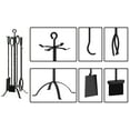 thumbnail image 5 of Fire Beauty 5-Piece Fireplace Tools Set - Modern Design with Handles, Tools Holder for Indoor Fireplace & Outdoor Fire Pit (Black)​, 5 of 8