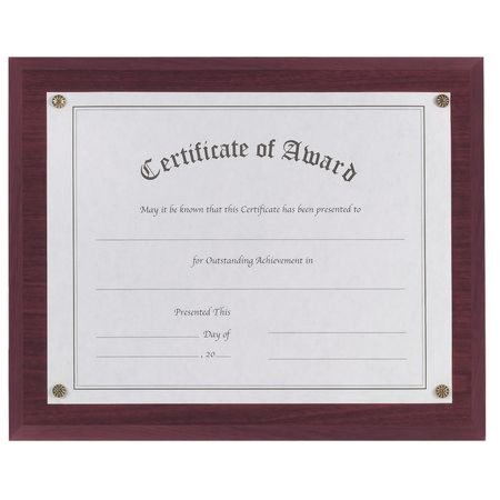 NuDell Award-A-Plaque 10.5x13 Document Frame Acrylic/Plastic Mahogany
