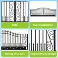 thumbnail image 4 of Chery Industrial Outdoor Dual Swing Iron Gate for Driveway, Security Gate, Outdoor Fence Gate, Vienna Style for Yard, Backyard Patio（20'Star）, 4 of 6