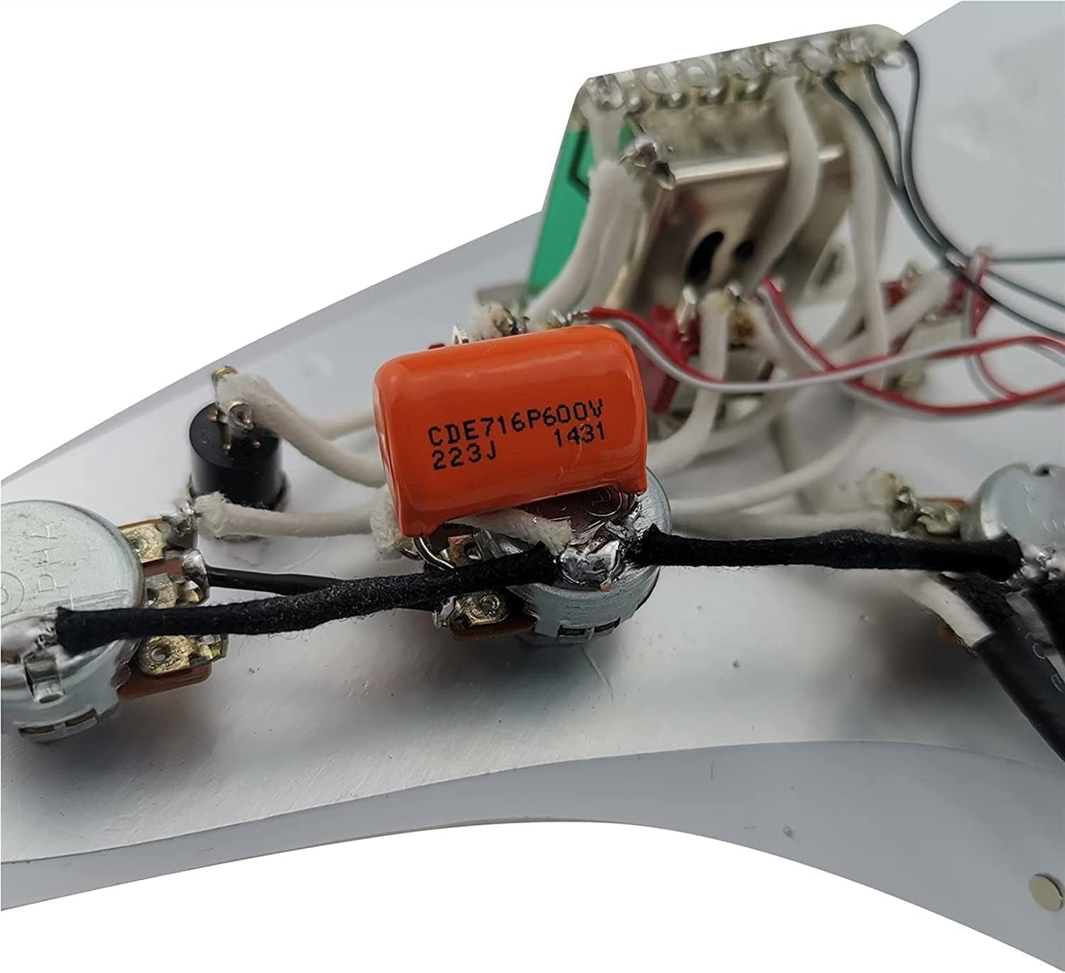 SSH Prewired Guitar Strat Pickguard Set Ainico 5 Humbucker Pickups Coil Splitting Switch Multi Switch Harnesses ,For Fender ST Electric Guitar Part Replacement