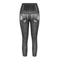 thumbnail image 5 of Cagogo Women Plus Size High Waisted Ripped Casual Jeans Long Pants Stretchy Streetwear Tapered Denim Trousers for Curvy Figures Loose Fit Fashion Bottoms Everyday Wear, Gray XL, 5 of 5