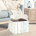 thumbnail image 3 of Yayeee Collapsible Cube Storage Bin with Lid Fabric Closet Decorative Basket with Handles, Cute Nautical Pattern, 3 of 7