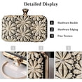 thumbnail image 3 of Rhinestone Flower Evening Bag for Women Sparkly Sequin Purse Crystal Clutch Bag Bridal Wedding Handbag Shoulder Bag, 3 of 5