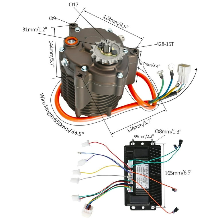 Motor Kit Bldc 1000w 48V Go Kart Motor Kit 1000W Electric Brushless DC Motor  Kits