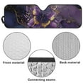 thumbnail image 6 of Uorisanigo Windshield Sunshade Sun Shade Heat Shield Sun Visor Mat Compatible with Wrangler JK JKU TJ 1997-2018 Folding Purple Butterfly Marble Windshield Cover Block UV Rays and Heat, 6 of 7