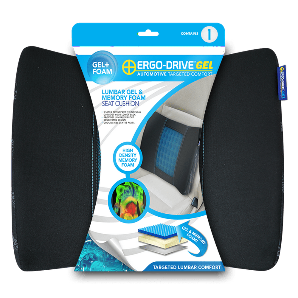 Ergo Drive Universal Gel and Memory Foam Lumbar Seat Cushion - Walmart