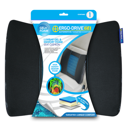 Ergodrive Gel And Memory Foam Lumbar Seat Cushion Walmart Com
