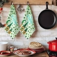 thumbnail image 6 of Happy St. Patrick's Day Kitchen Towels Set of 3, Green Gnomes Lucky Leaves Clovers Absorbent Dish Towels for Kitchen, Microfiber Hand Towel, Quick Drying Tea Towel for Cleaning Decorative Dishcloths, 6 of 7