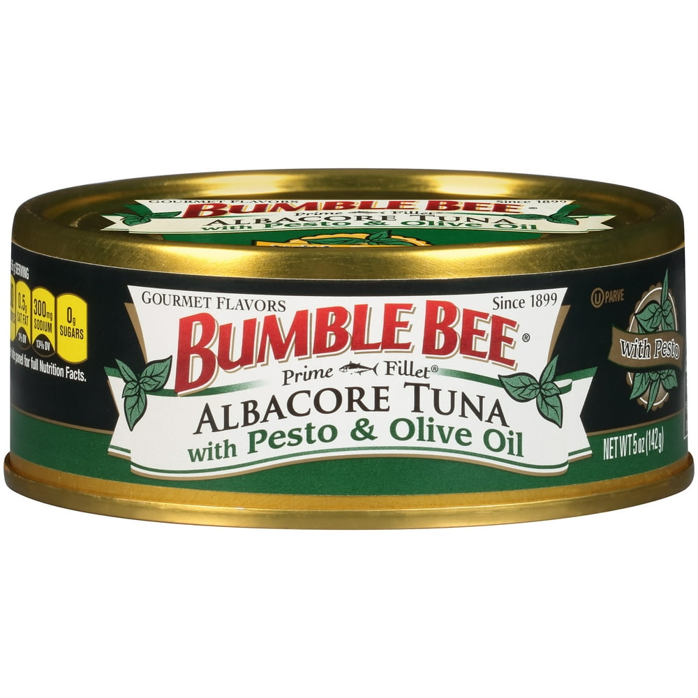 Bumble Bee Prime Fillet Albacore Tuna with Pesto and Olive Oil, 5 oz Can
