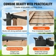 thumbnail image 3 of KFFKFF 12'x16' Aluminum Patio Pergola with a Retractable Sun Shade, Ideal for Gardens, Decks, and Backyards - Beige, 3 of 9