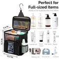 thumbnail image 3 of DAKIMOE Mesh Shower Caddy Portable Tote Dorm Organizers and Storage Foldable Toiletry Bag Perfect for College Students Men Women, Black, 3 of 10